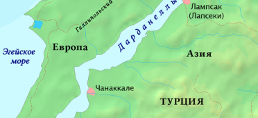Галлипольский полуостров на карте